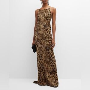 Nili Lotan Elizabeth Leopard Gown – Size XS